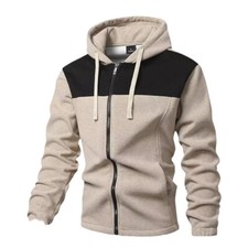 Mens Hoodie Workout Top Casual Hooded Coat Hip Hop Sweatshirt