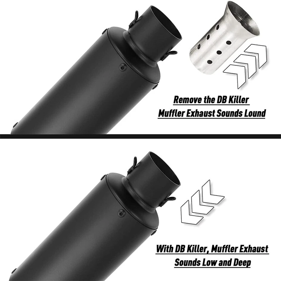 Motorcycle Exhaust Muffler Tail Pipe Slip On 38-51mm For Honda Kawasaki KTM BMW - Image 4 of 4