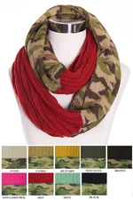 C.C Hot and New Cable Knit Warm Winter Camo Camouflage Infinity Scarf