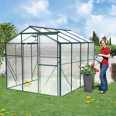 Polycarbonate Greenhouse,6'x 8' Heavy Duty Walk-in Plant Garden Greenhouse