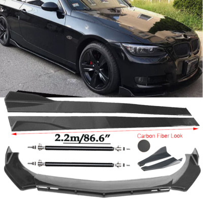Carbon Fiber Front Bumper Lip Splitters Side Skirt Strut Rod For BMW 1-6 Series