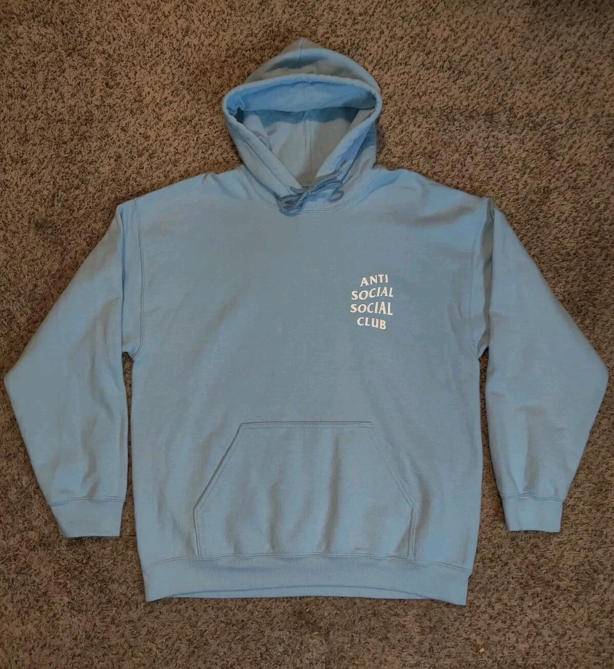 CHROME HEARTS Felpa con cappuccio Anti Social Social Club Large 2017 Sky Is Falling Baby Blue Mind Games