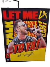 LA KNIGHT SIGNED 11X14 PHOTO - WWE EXCLUSIVE YEAHHHLET ME TALK TO YA