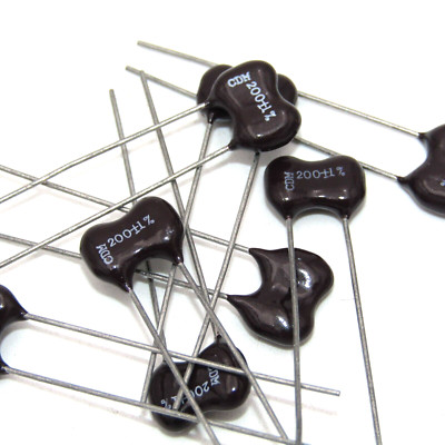 ( 5 PCS ) 200pF 500V 1% Mica Dipped Capacitor Cornell Dublier