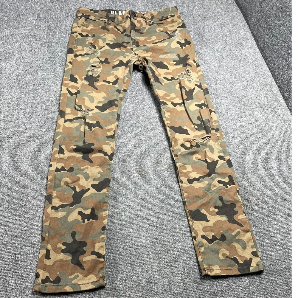 ★TAKA ORIGINAL★ Off The Label Heavy-Washed Camo Pants Off The Label Heavy-Washed Extra-Long Zipper Deconstructed