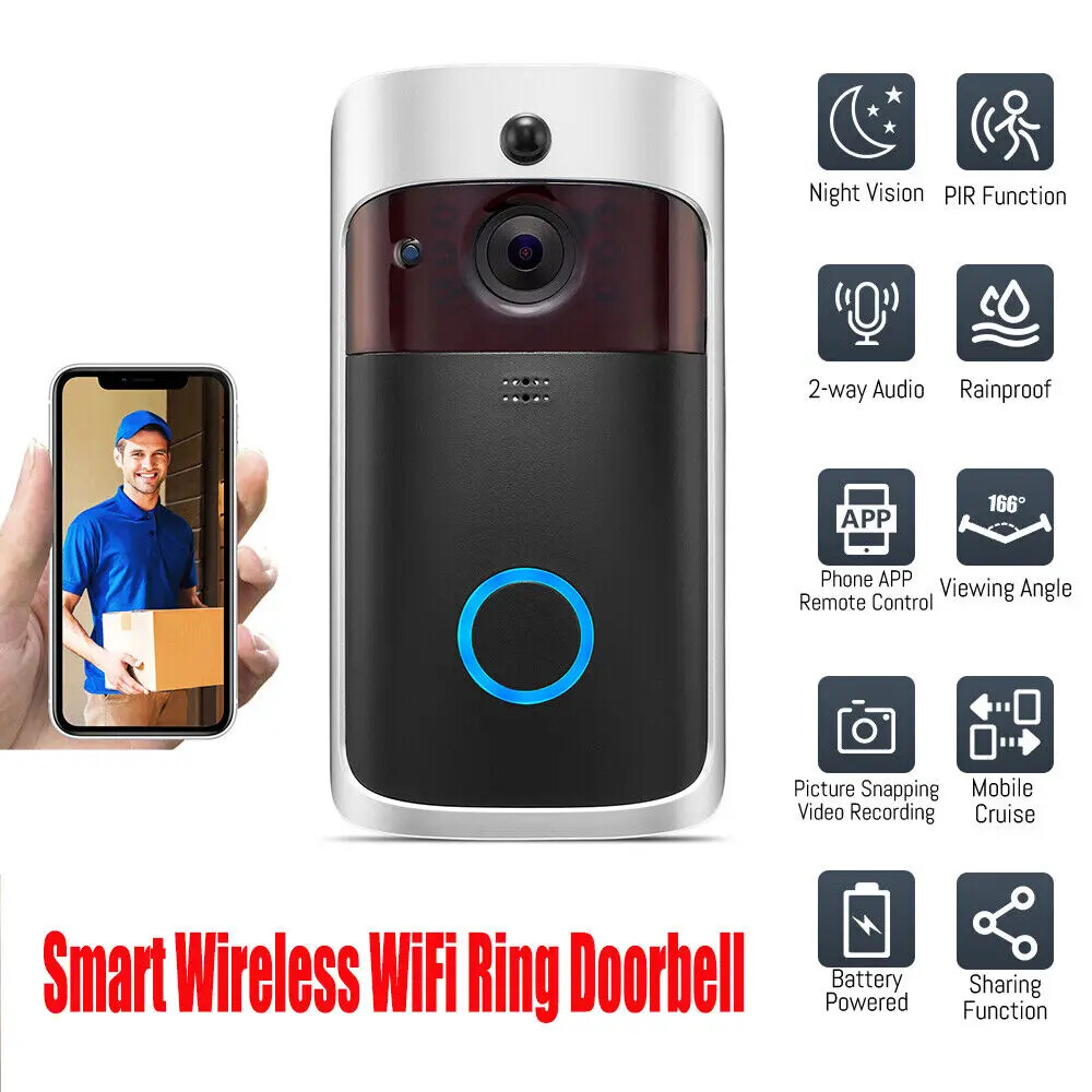 Video Intercom Doorbell Smart WiFi Video Doorbell Camera Night Vision Smart Home-image