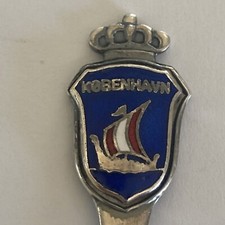 Vintage Souvenir Spoon Collectible Denmark Copenhagen Danmark København