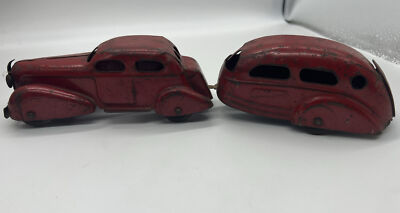 VINTAGE 1930'S Wyandotte Pressed Steel Car & Trailer ORIGINAL PAINT | eBay