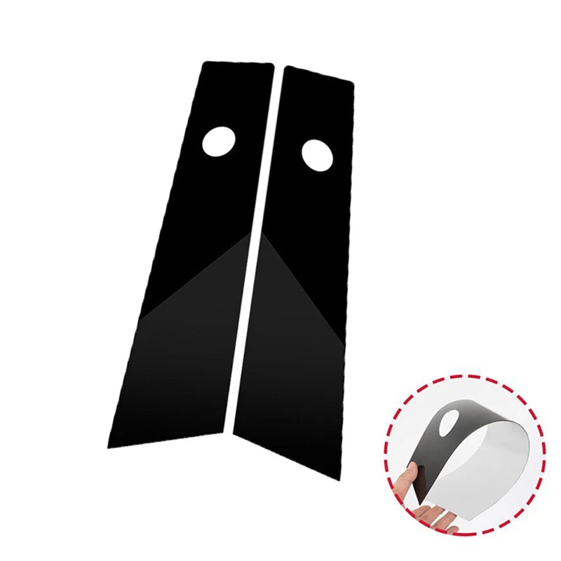 Para Tesla Modelo Y 2020 2021 2022 Negro Brillante Pilar Poste Ventana Puerta Cubierta Borde Foto 2 de 4