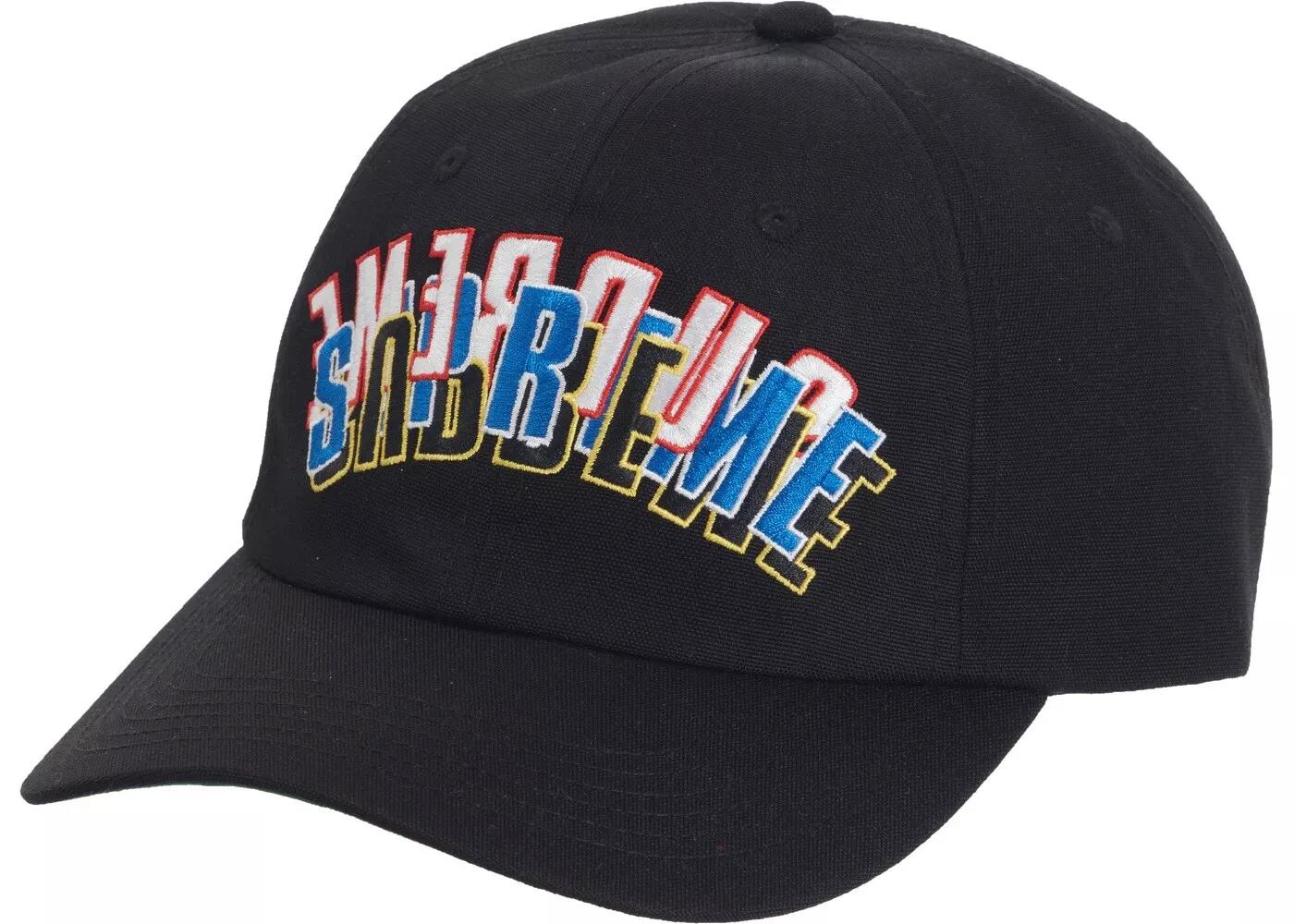 ?Chapeau casquette 6 panneaux Cordura empilé SUPREME (noir) SS21 !!!?