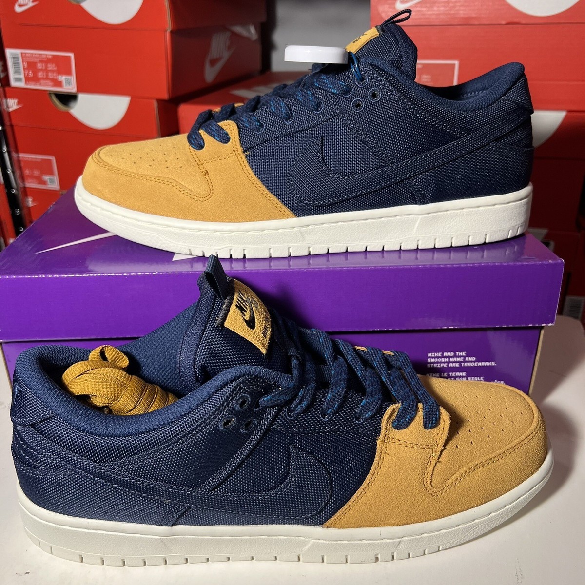 Size 10 - Men's Nike SB Dunk Low Navy Desert Ochre Blue