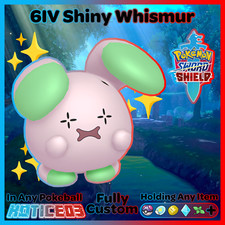 ✨ Ultra SHINY 6IV WHISMUR ✨ Pokemon SWORD and SHIELD - Max lv1 +Free MasterBall