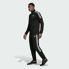 Adidas Mens Athletics Team Sports Black Tracksuit Set Size XL BNWT