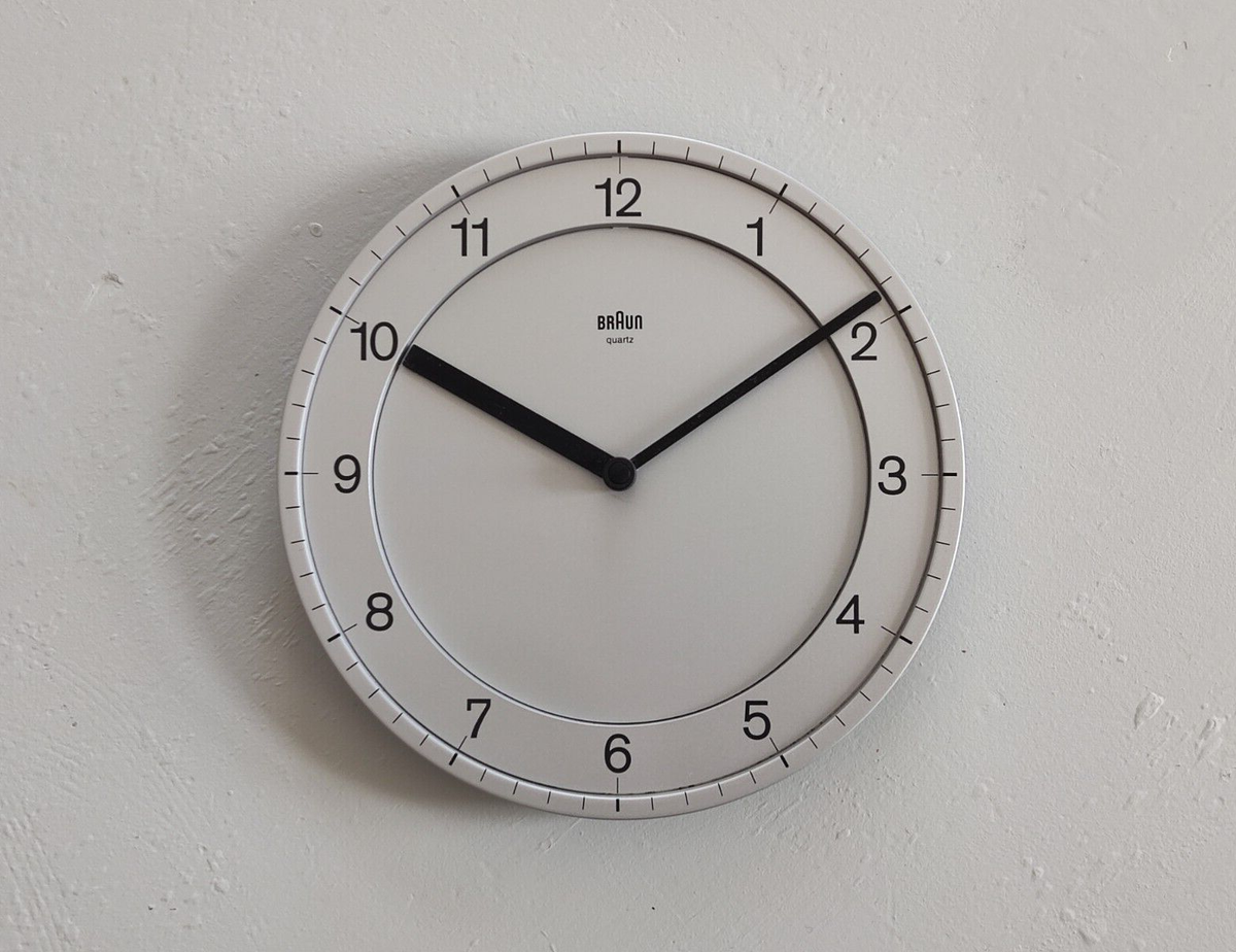 VTG BRAUN Millenium Wall Clock 4861 ABW 31 Lubs Rams Modernist 90s 