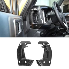 2x Carbon Fiber Center Console Side Handle Grab Trim Cover For Ford Bronco 2021+