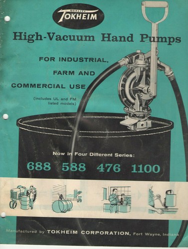 VINTAGE 1959 TOKHEIM HIGH-VACUUM HAND 