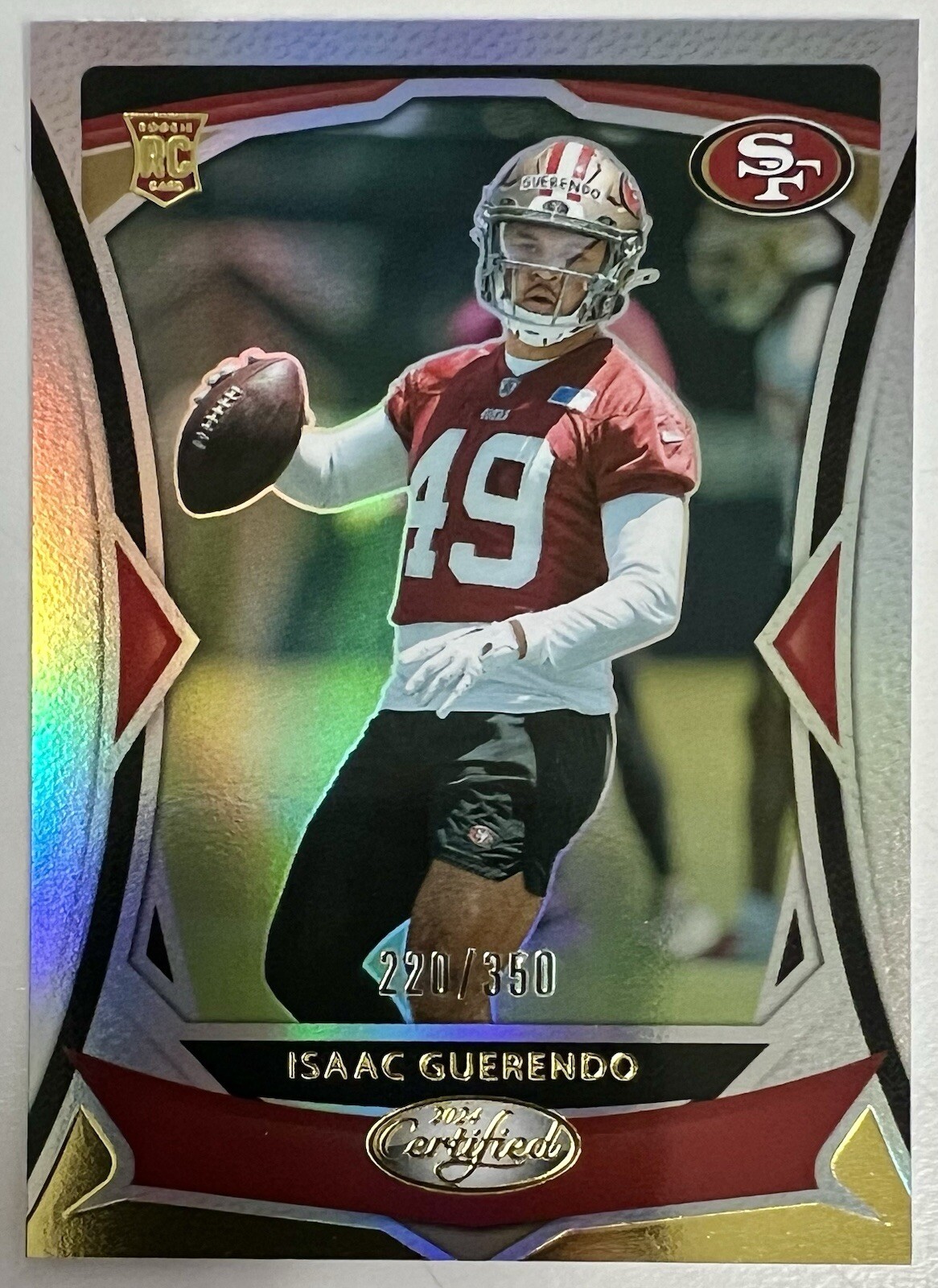2024 Panini Certified - Rookies Mirror #197 Isaac Guerendo /350 (RC)