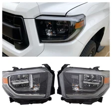 LED Pair Headlights Halogen Headlamps Fit For 2018-2021 Toyota Tundra
