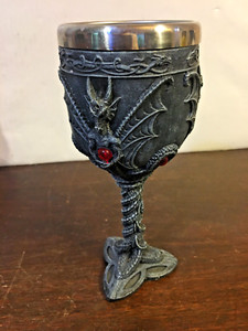 Dragon w Jewels Cup or Goblet, Fantasy Chalice