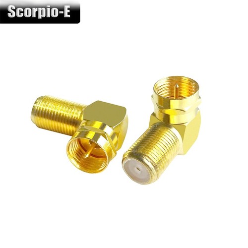 2PCS F Type RF Adapter F Male Female Straight Right Angle Coaxial Connector - Picture 2 of 18