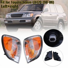 For Toyota Land Cruiser Fj100 98-2006 Pair Side Corner Lights Turn Signal Lamps