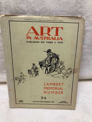 #ad Book Art in Australia Third Series Number 33 Aug. Sept. 1930 Lambert Memorial AU $58.00