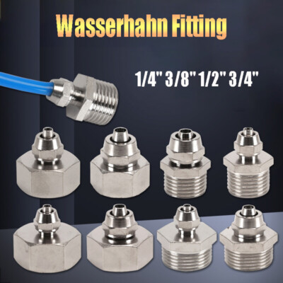 1/4''1/2'' 3/4'' Messing Innen/Außengewinde Fitting Osmoseanlage Wasserhahn Adapter