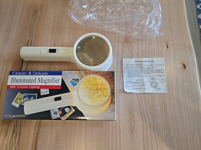 NEW With Box Balloon Superbrite Illuminated Stand & Hand Held Magnifier 90mm