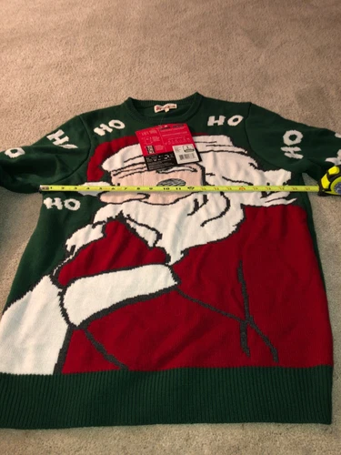 Adult Morph Digital Dudz  Santa Ugly Christmas Sweater Unisex Large NEW