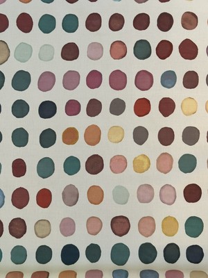 LEE JOFA TWISTER PRINT PETAL/TEAL FABRIC 1 7/8 yards