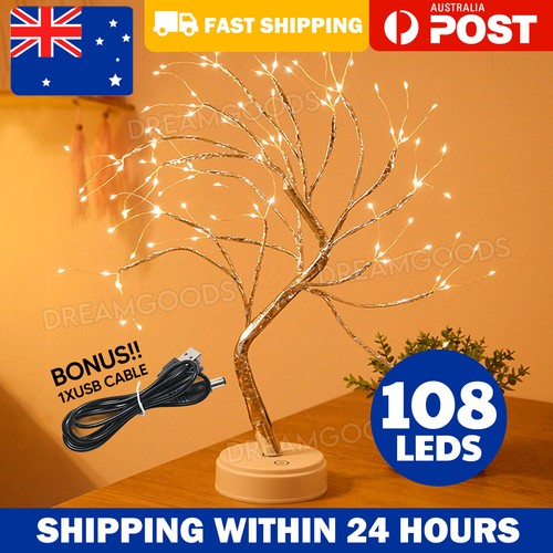 108 LED Tabletop Bonsai Tree Fairy Light Bedroom Table Night Lamp DIY Decor | Australia 108 LED Tabletop Bonsai Tree Fairy Light Bedroom Table Night Lamp DIY Decor | Australia