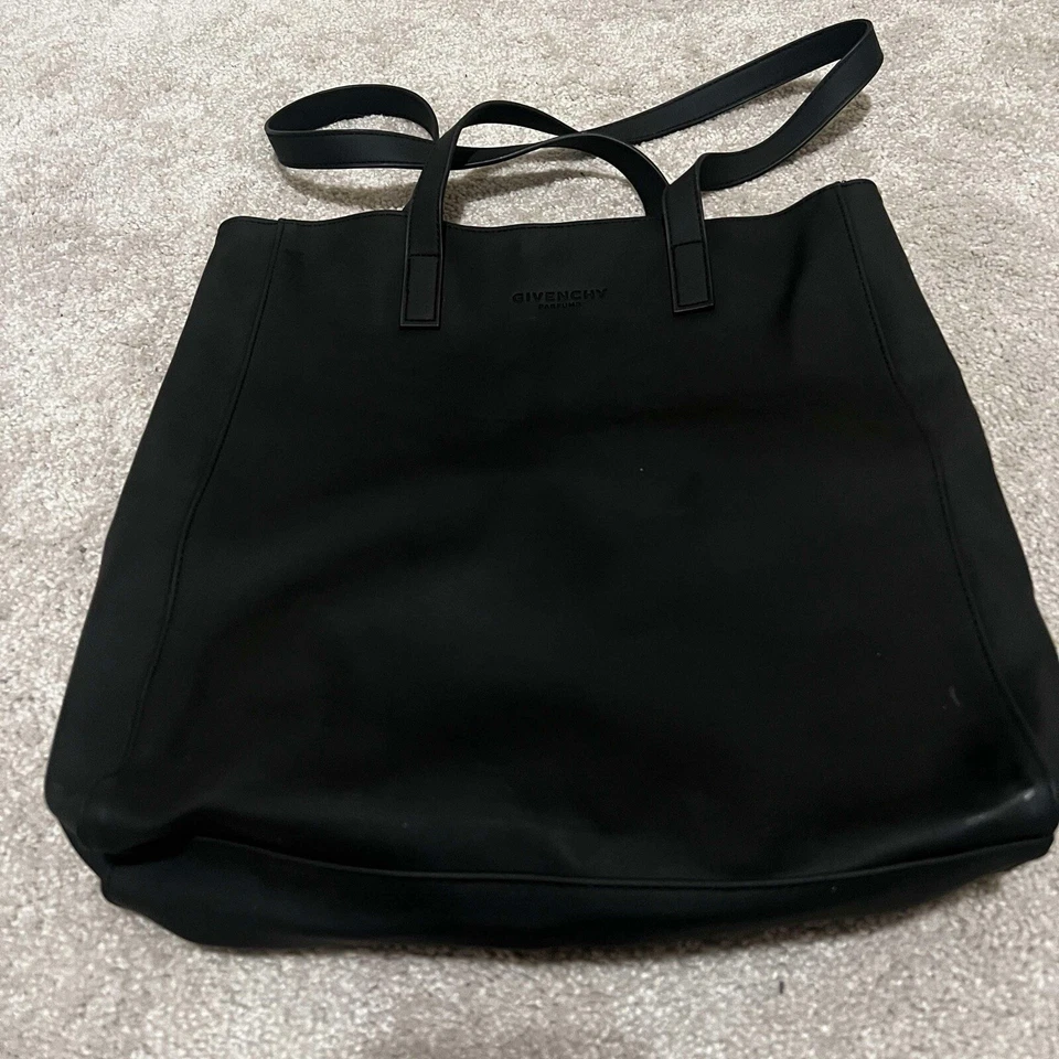 GIVENCHY PARFUMS Bolso Grande Hombro Mano Comprador Cartera Negro Usado en Excelente Condición Foto 2 de 4