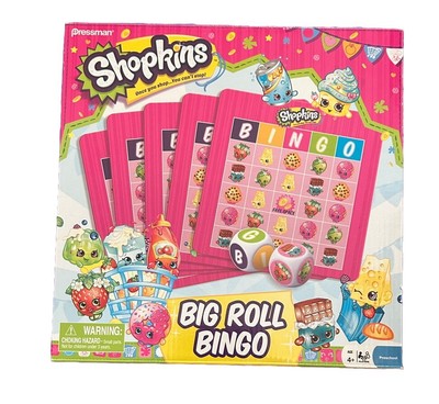 Shopkins 3 Sets (2 Boxes) of Bingo Big Roll Board Game Age 4 Plus - Complete