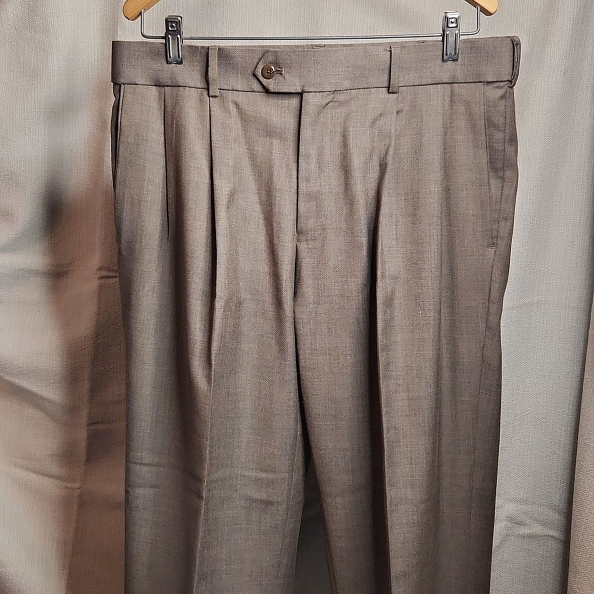 stafford travel sharkskin pleated dress pants classic Stafford Travel Sharkskin Pleated Dress Pants - Classic