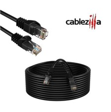 Cat5e Black Ethernet Patch Cable UTP LAN Network Cord 1.5FT- 20FT Multi-Pack LOT