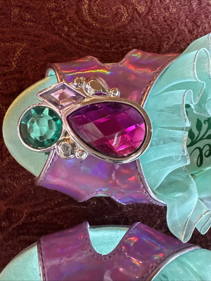 Disney Ariel Disfraz Zapatos 6 Talla Princesa Niñas La Sirenita Halloween NUEVO Foto 3 de 4