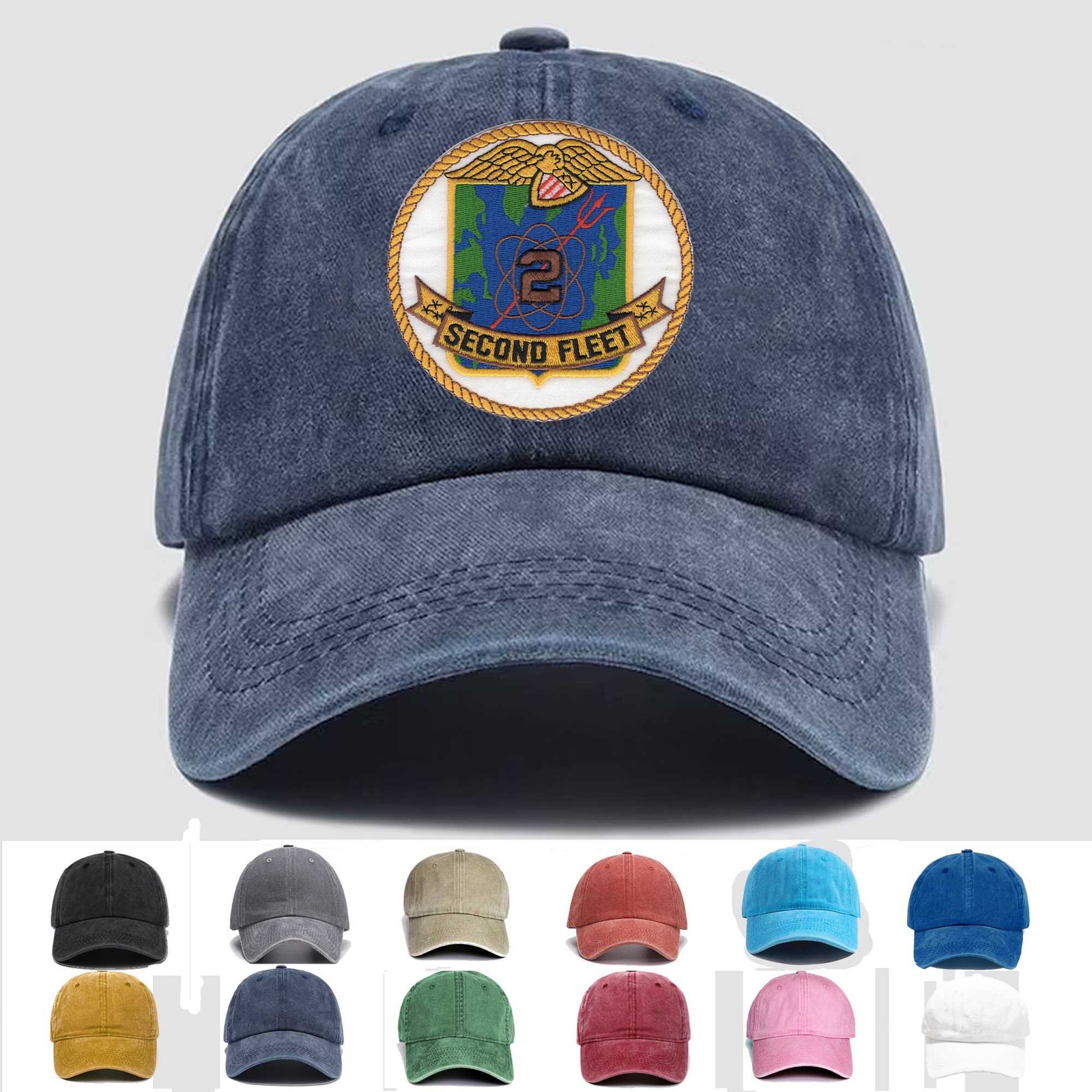 Custom Personalization Embroidered Hat Second Fleet, Veteran Cap, Trucker Hat