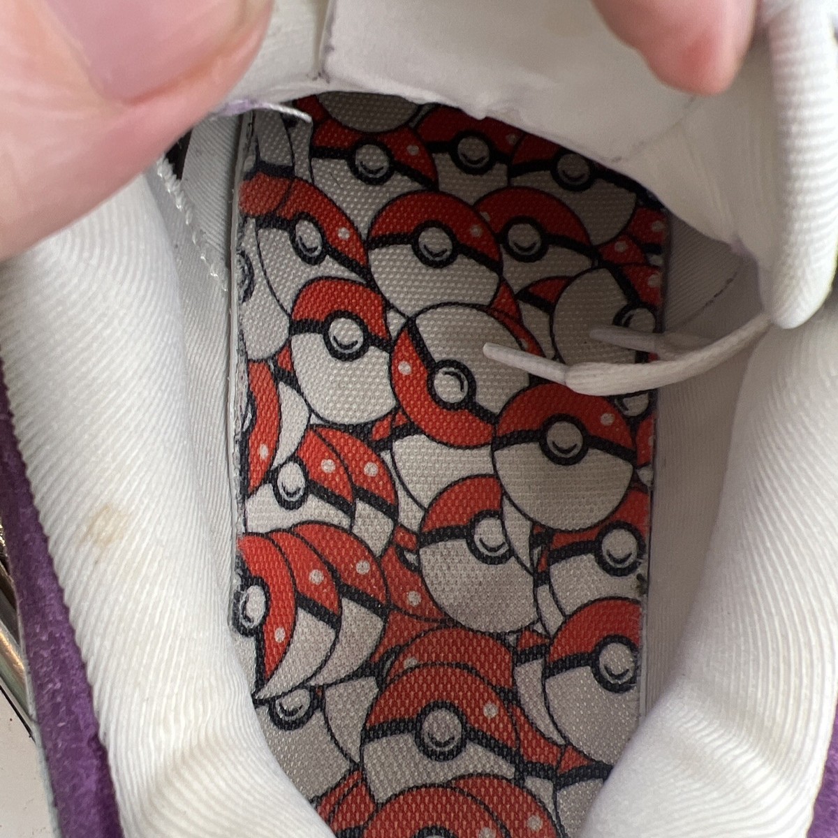 A Bathing Ape Bapesta Mens Shoes Sz 8 Leather Low Mewtwo Pokemon Purple Macsta A bathing ape bape sta purple bapesta Leather... | Depop main image 2