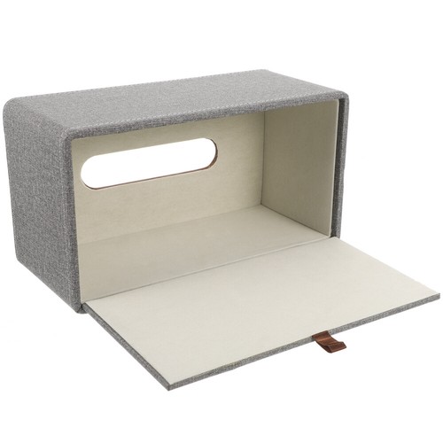 Caja de papel con estampado de tela servilleta de pañuelo oficina soporte facial - Imagen 4 de 12