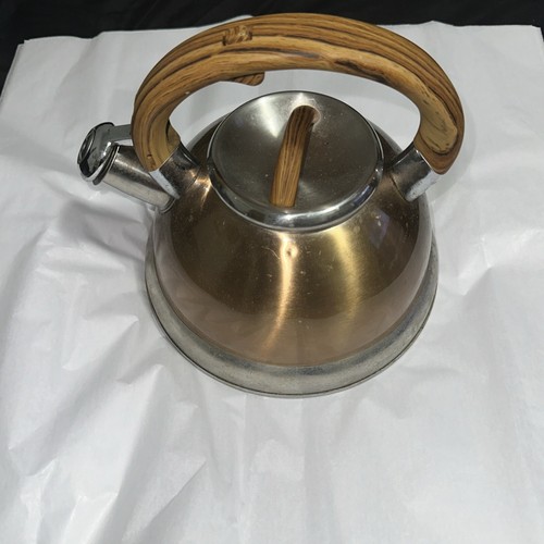 Balduzzi Italian Style Tea Kettle Soft Touch Handle Copper Color