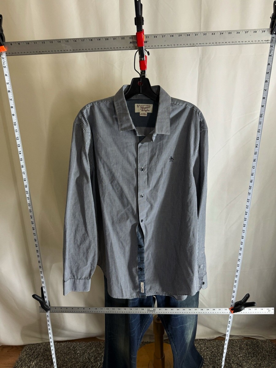 Penguin Check LONG SLEEVE SHIRT XL Extra Large 17 x 34/35 | eBay