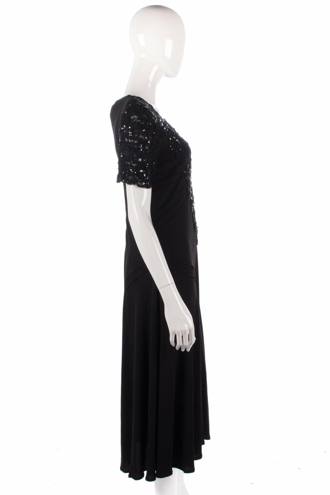 Sierra Designs Vintage black dress with beading size 10/12 eBay