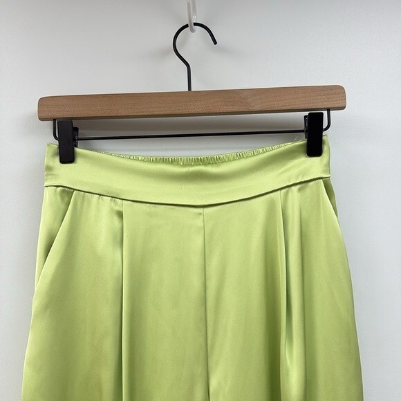 【新品未使用】house on the hill short pants 70 House of Harlow 1960 Satin Pants Womens Medium Wide Leg High