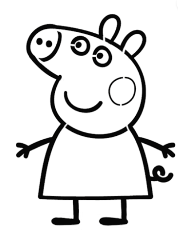 Peppa Pig Stencil - Reusable 125 micron flexible mylar stencil | eBay