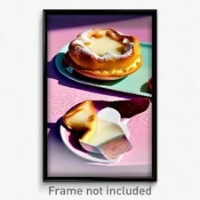 Pixel Art Poster - Dim Pastel De Nata (8 Bit Psychedelic Video Game Print)