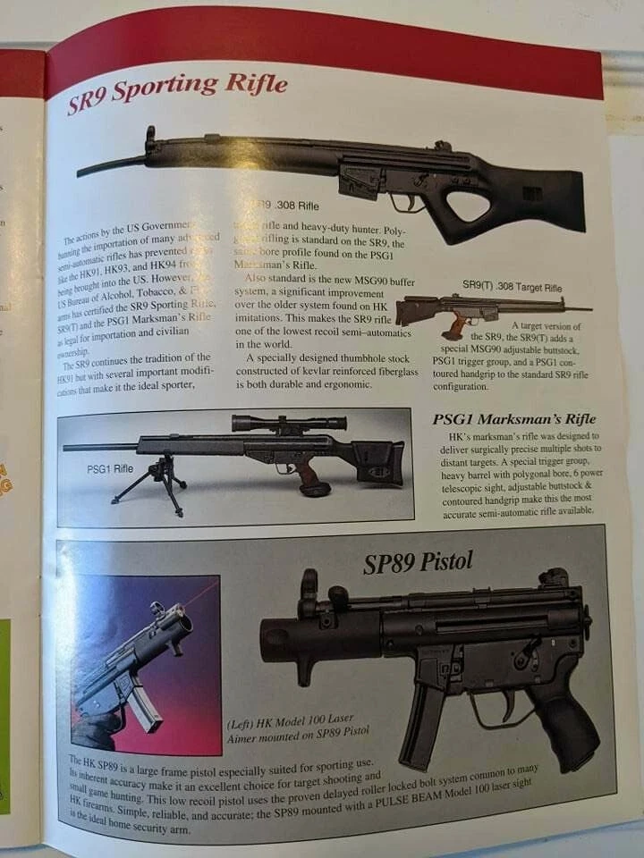 Catálogo de productos originales Heckler & Koch Firearms HK 1993  Foto 4 de 4