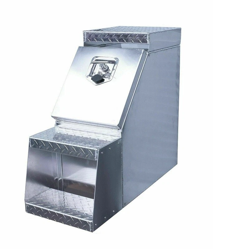 Truck step tool box outlet