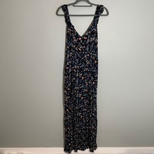 NEW American Eagle Outfitters Floral Maxi Romper Dress Ruffle Straps V Neck