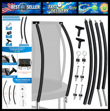2 Sets Trampoline Curved Pole Replacement, Universal Curved Enclosure Pole for 1