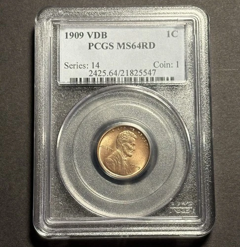 1909 VDB Lincoln Wheat Cent — PCGS MS64 Red 🔥